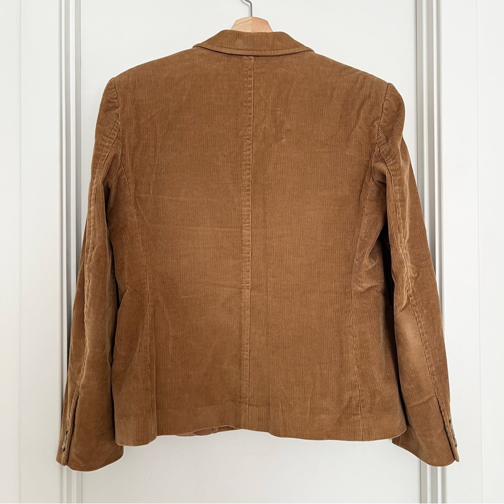 Vintage Michael Kors Women's Corduroy Blazer Jacket Size 14 Camel Brown Italy - Picture 2 of 6